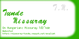 tunde missuray business card